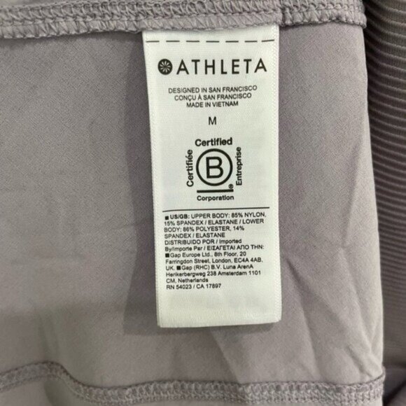 Athleta Ribbed Athleisure Midi Dress Preppy Errands Pastel Tennis Prep Stretch - Picture 6 of 8